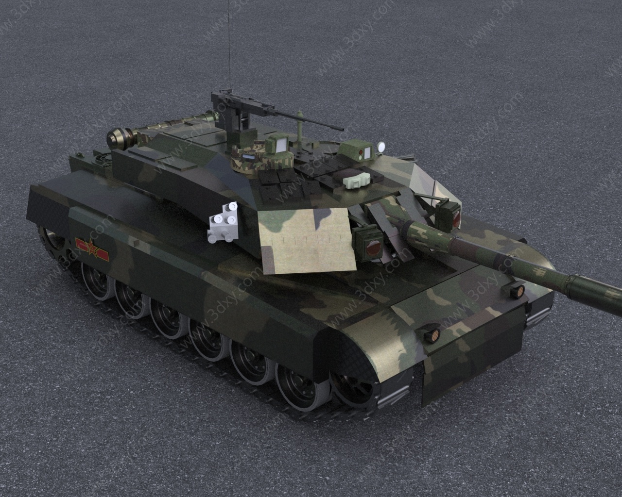 中国武装部队PL99式X3坦克3D模型
