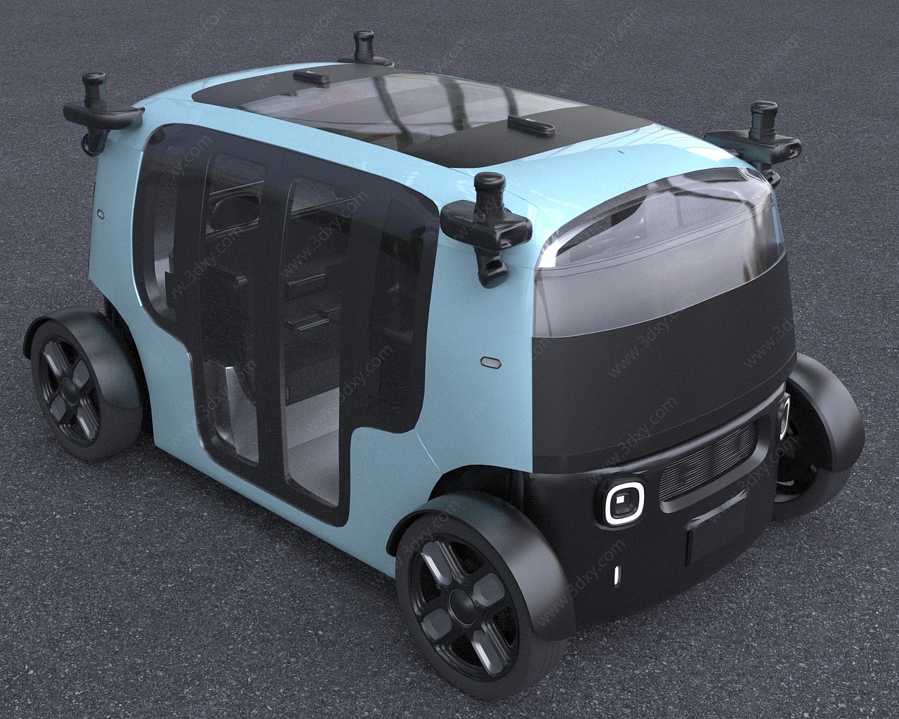亚马逊Zoox无人驾驶出租车3D模型