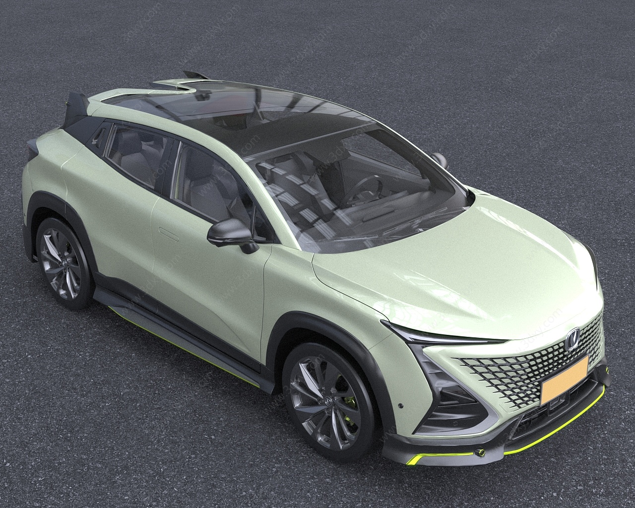 2022款长安UNIT汽车低配版3D模型
