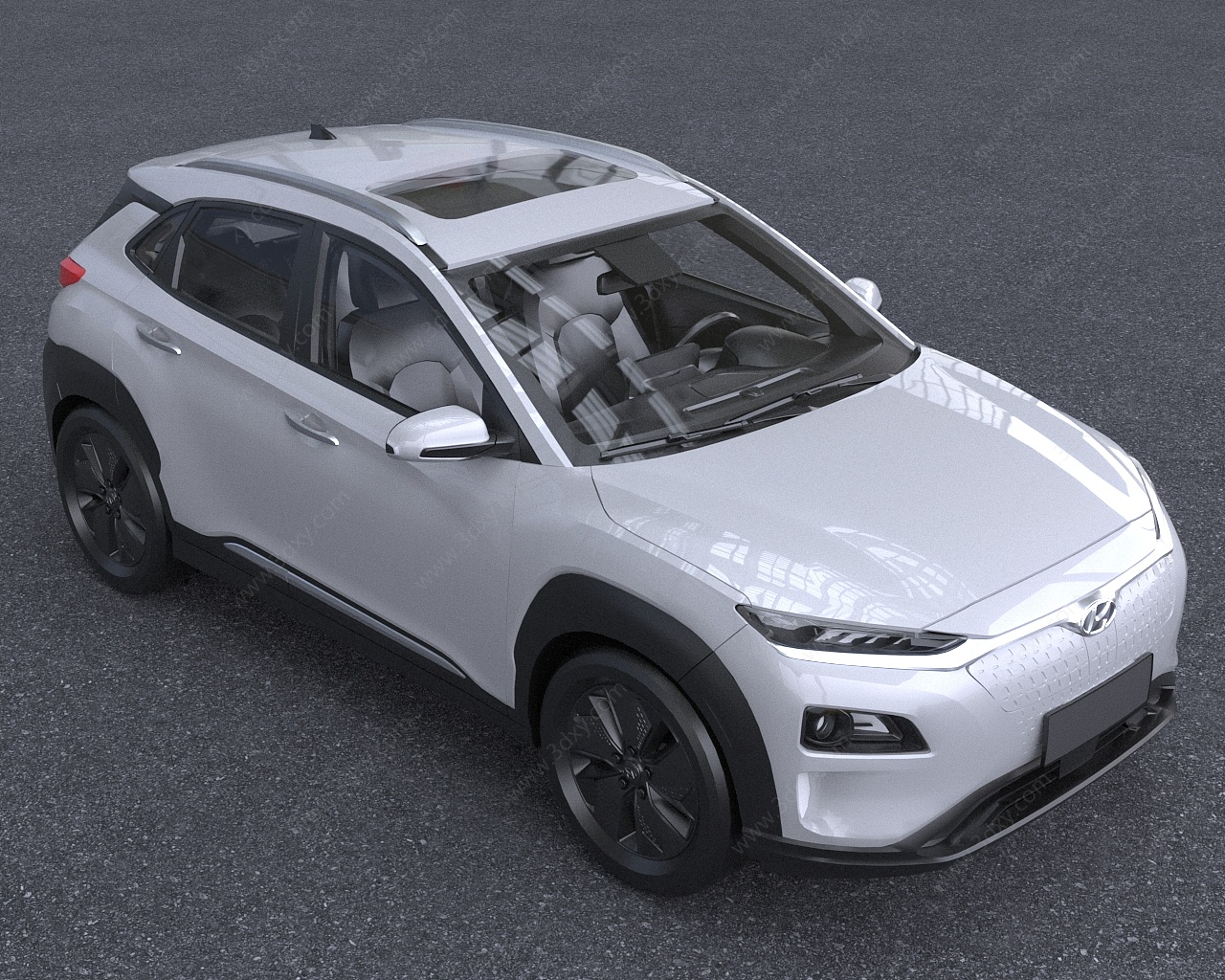 2021款现代昂希诺EV汽车3D模型