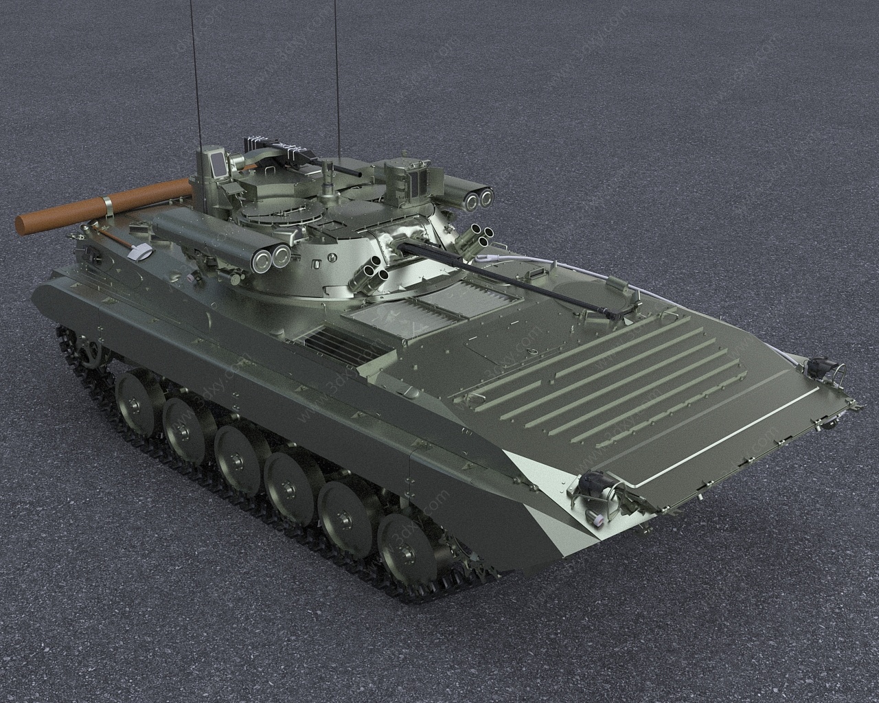 俄军BMP2型步兵战车3D模型