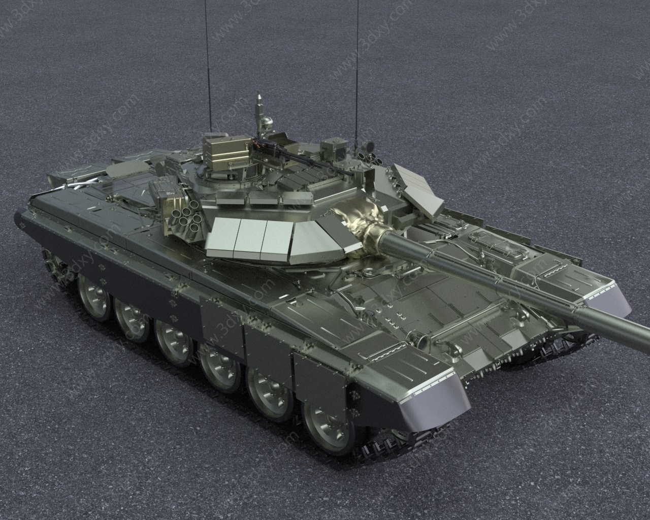印度T90S主战坦克3D模型