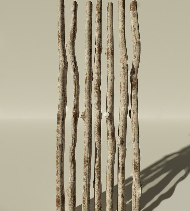 现代木头树干3D模型