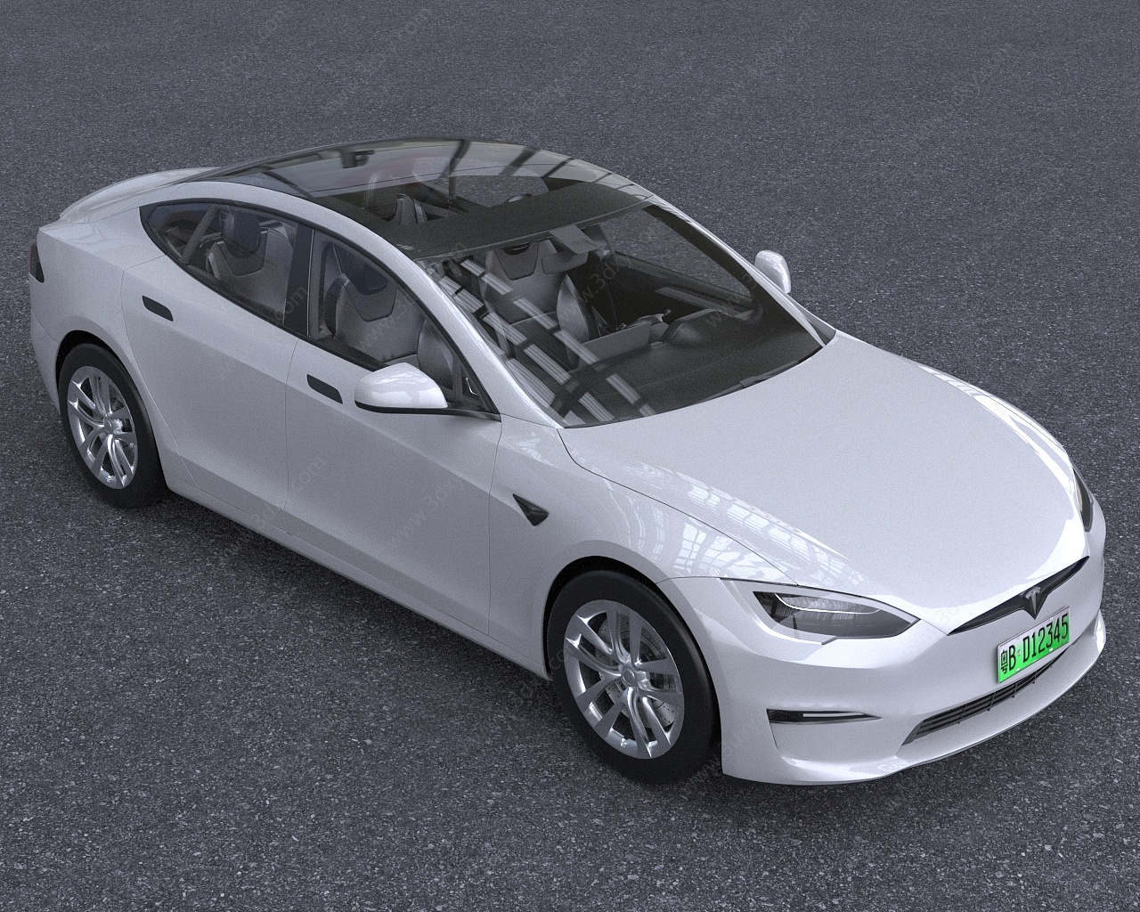 2022款特斯拉新能源汽车3D模型