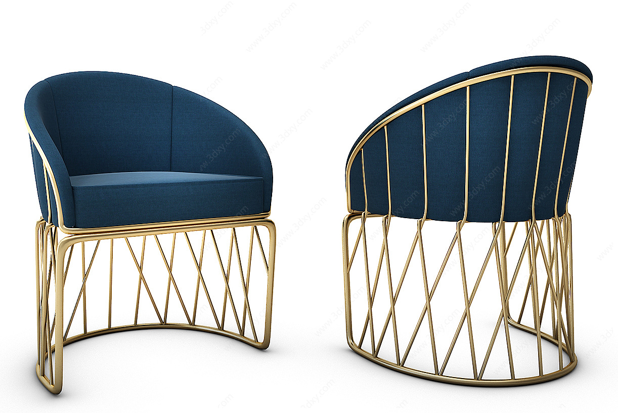 现代椅子休闲椅3D模型