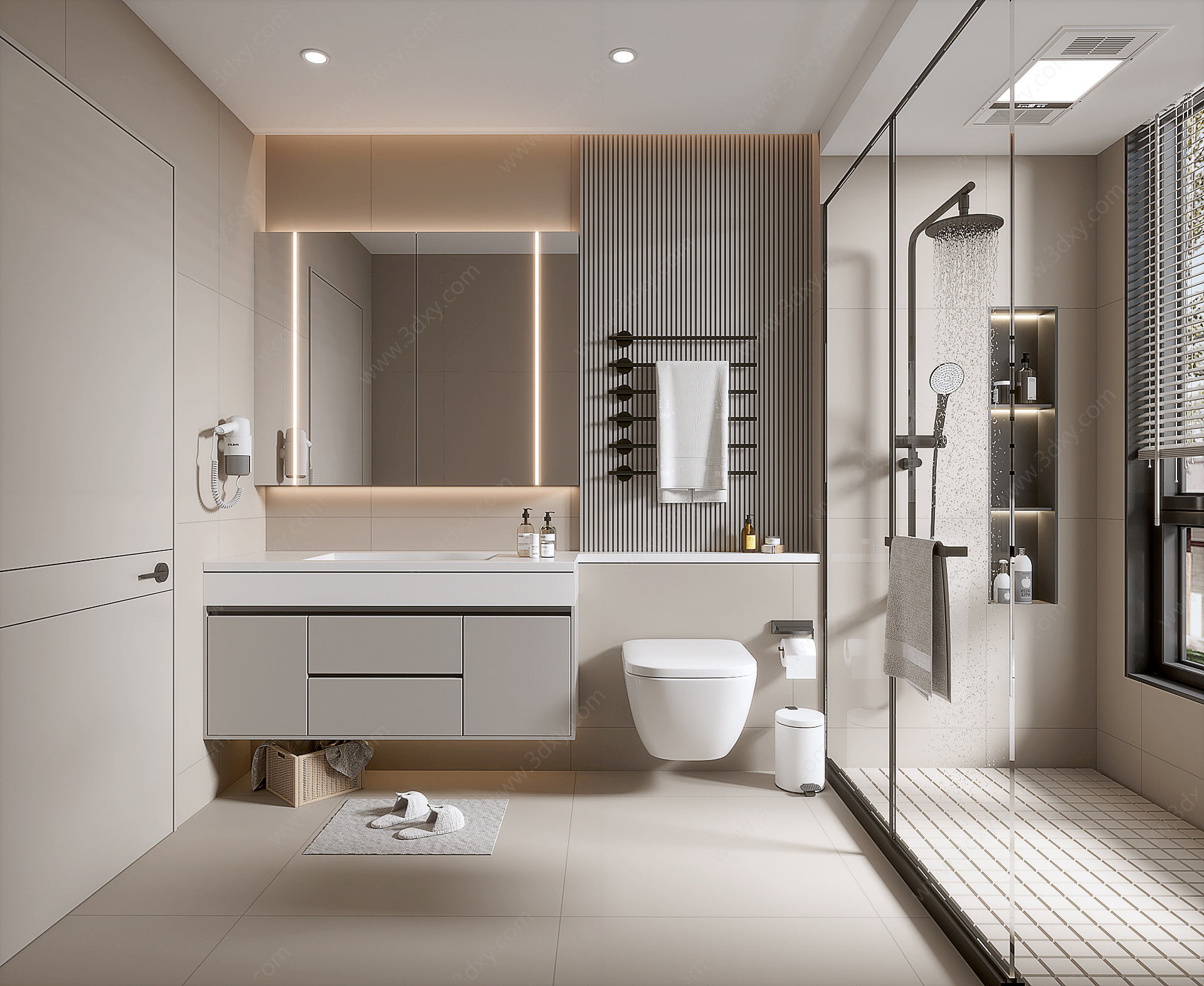 家居卫生间浴室厕所洗手台3D模型