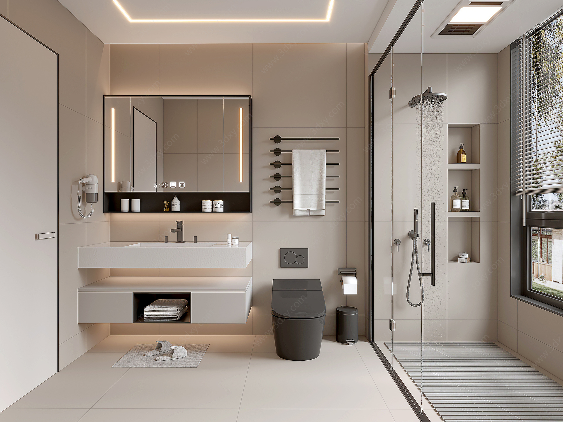 家居卫生间浴室厕所洗手台3D模型