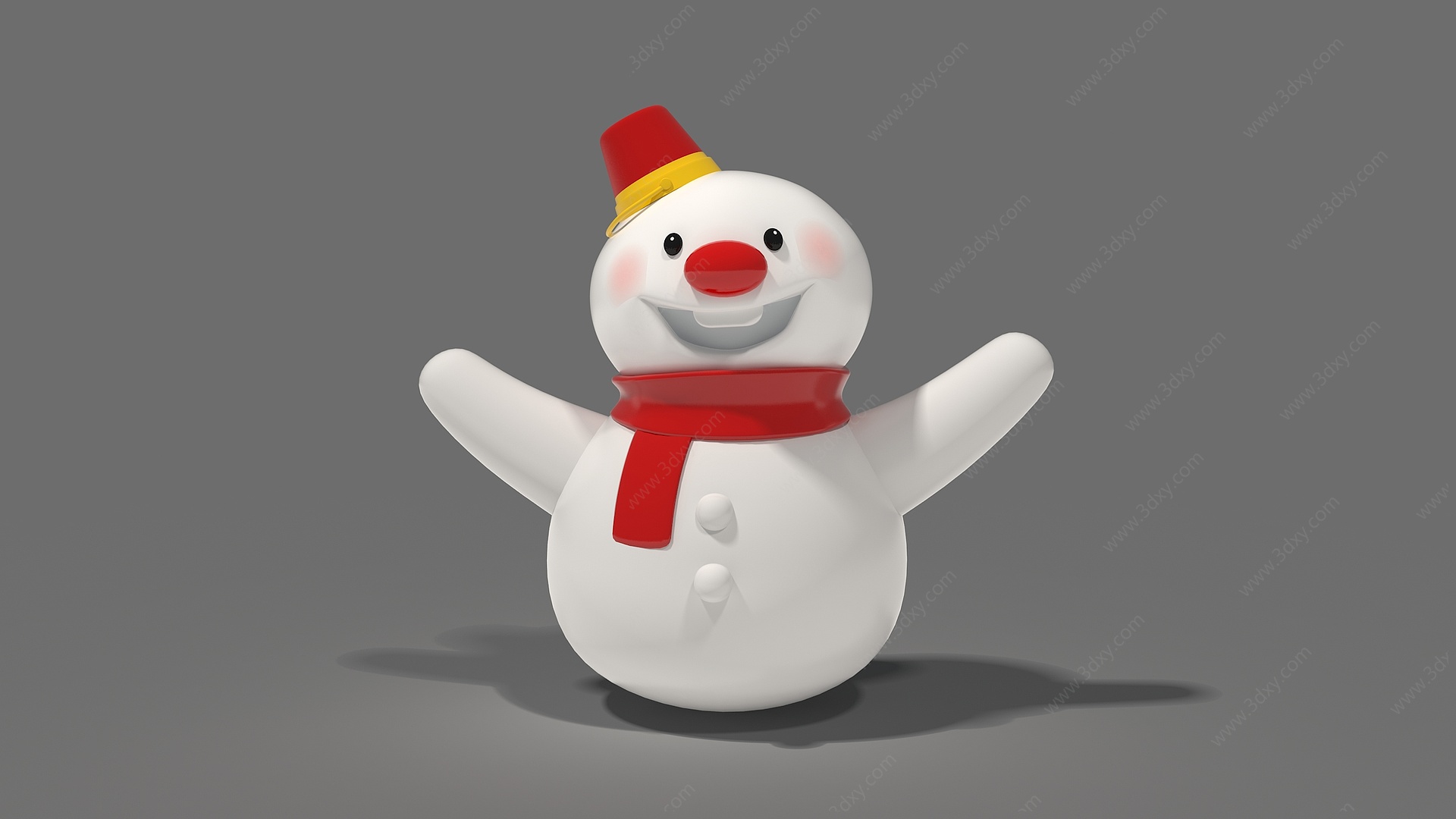 现代雪人玩具公仔3D模型
