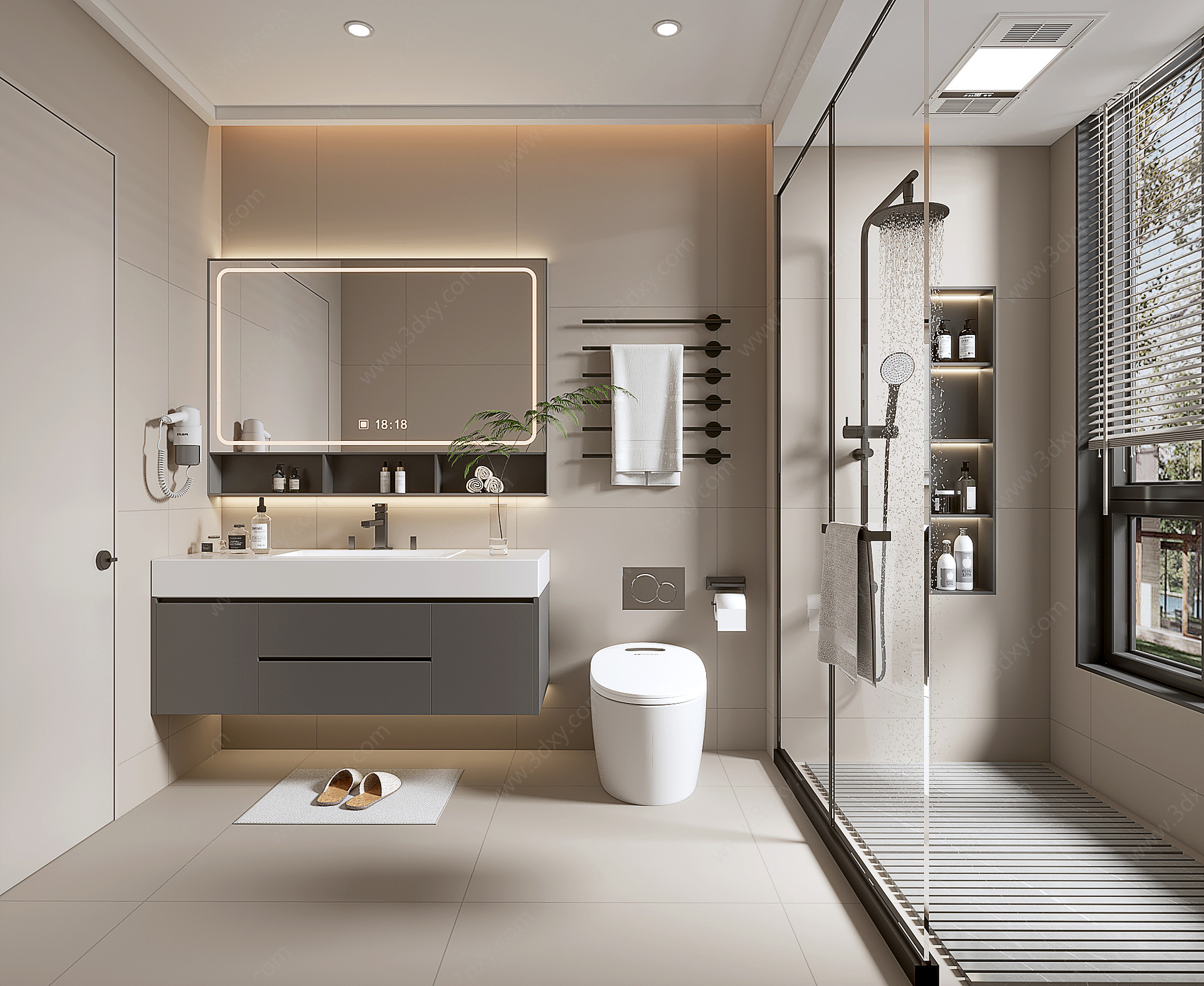 卫生间厕所洗手台浴室柜3D模型