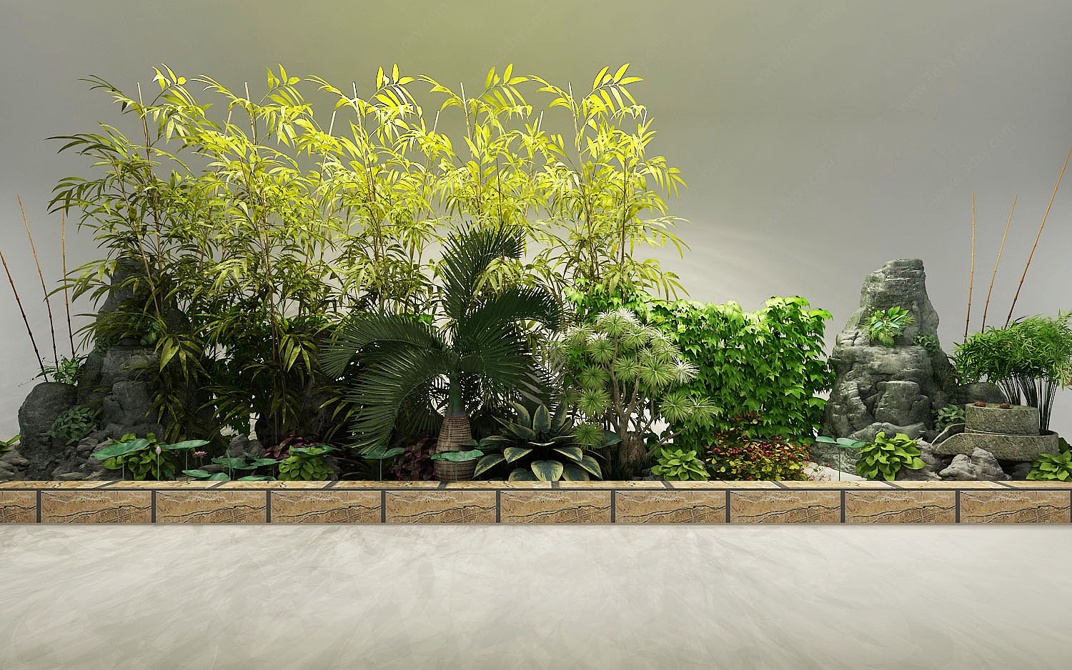 现代景观绿植3D模型