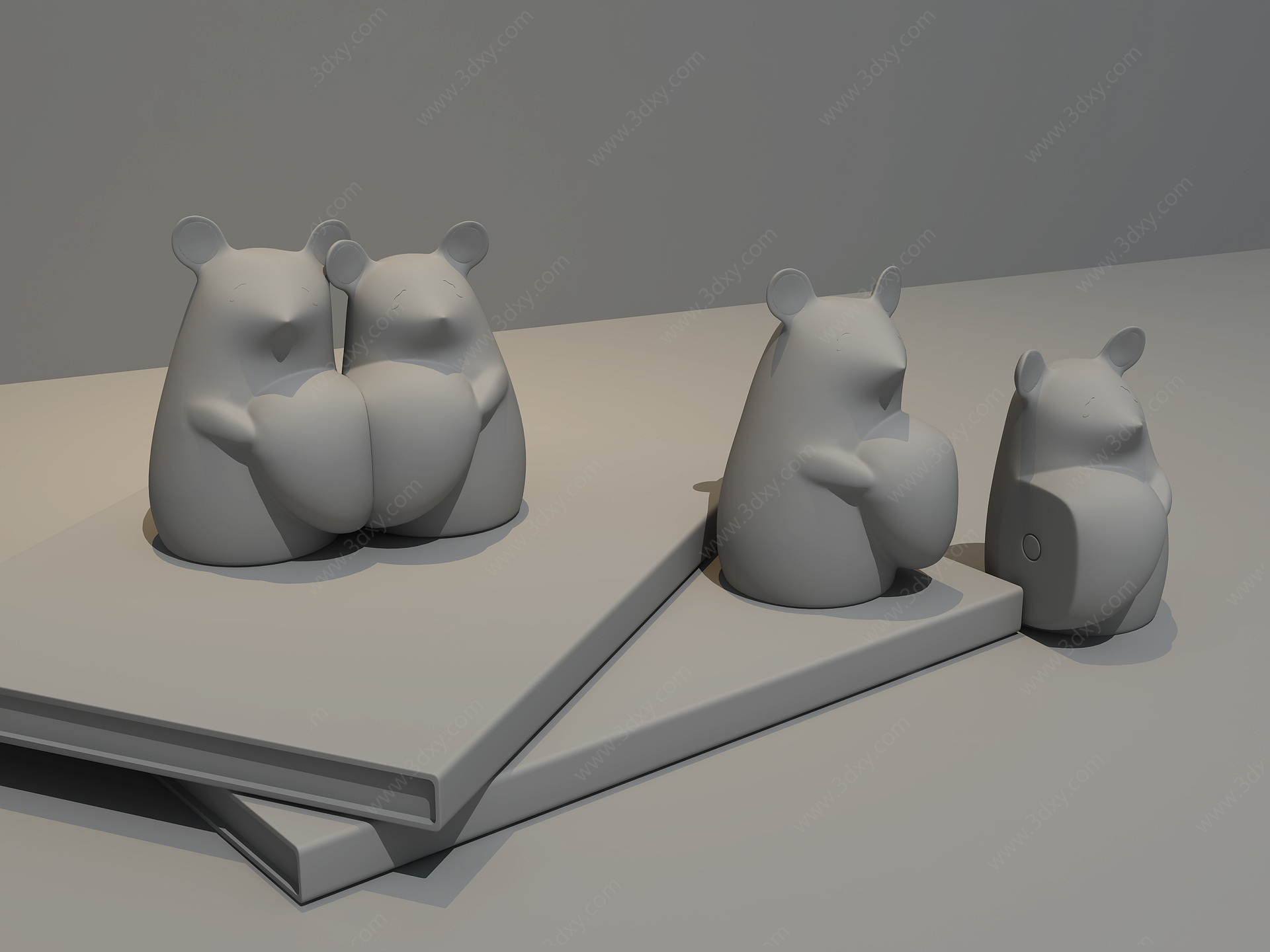 现代老鼠摆件3D模型