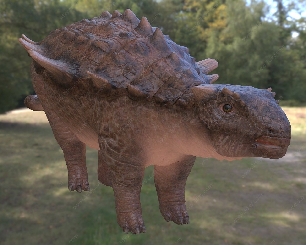 白垩世克氏龙恐龙灭绝生物3D模型