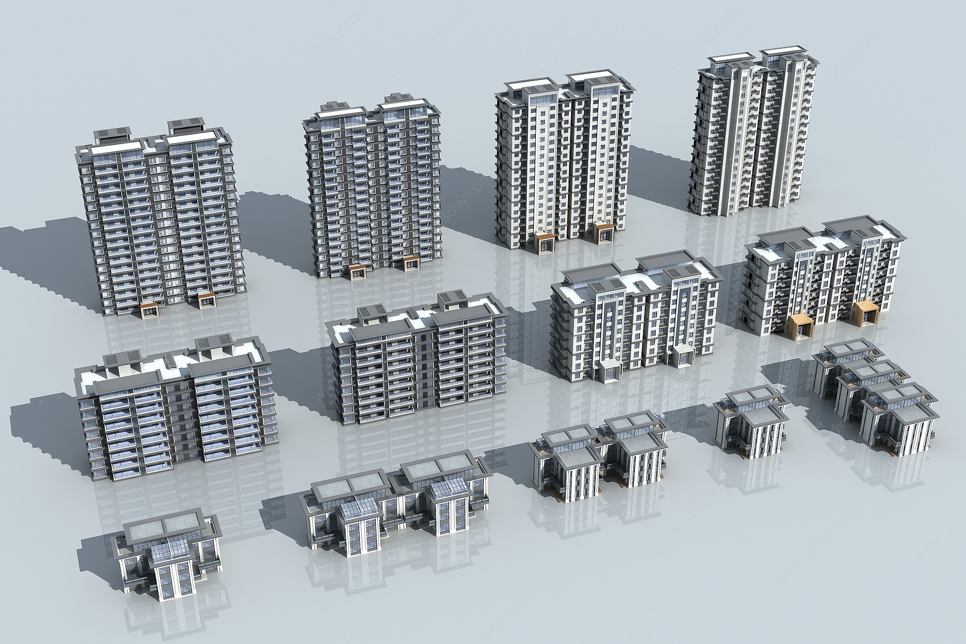 现代新中式住宅3D模型