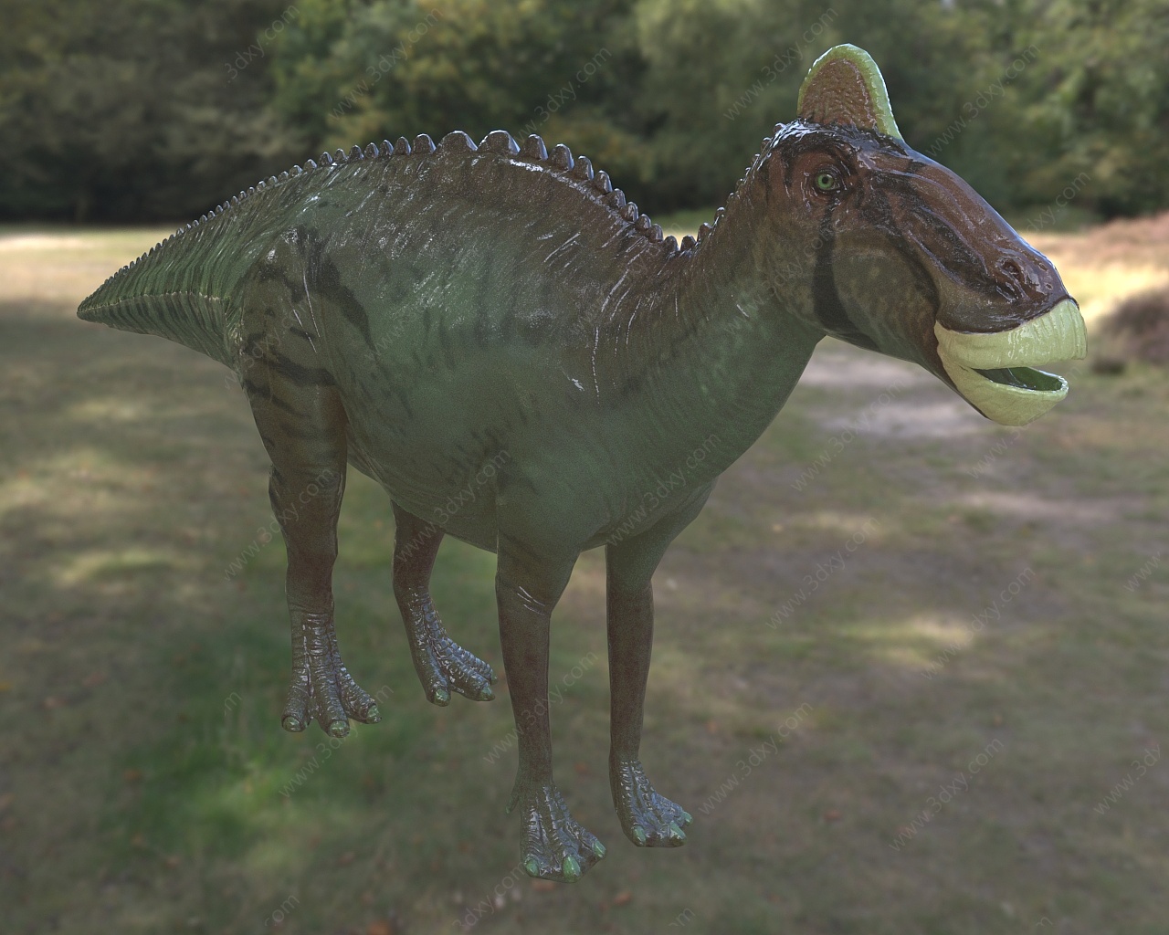 白垩纪草食动物恐龙3D模型