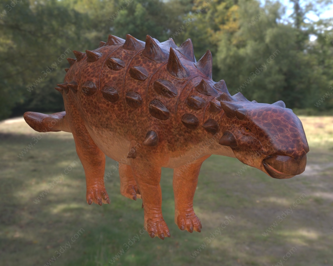 包头龙上白垩纪远古龙3D模型