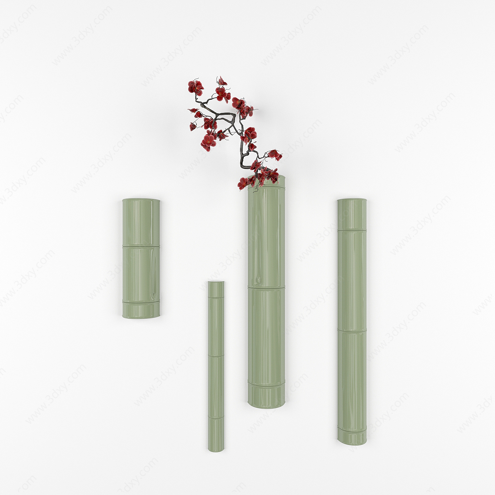 新中式竹子装饰墙饰3D模型