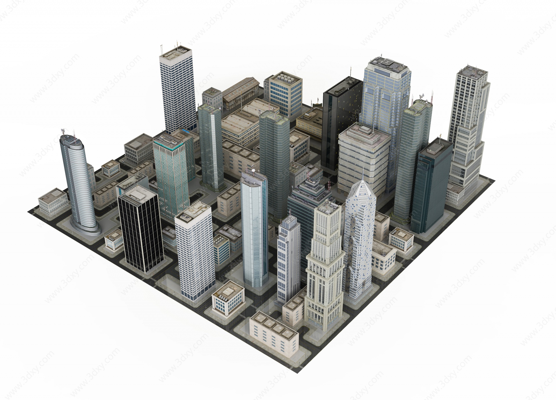 现代高楼大厦建筑物高楼3D模型