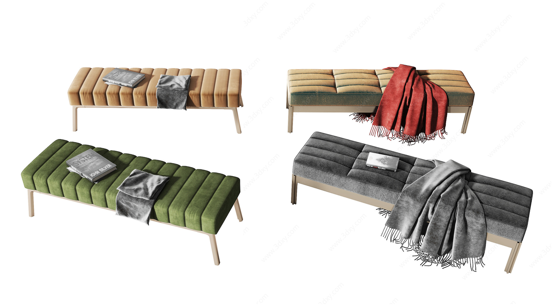 现代沙发凳坐凳3D模型