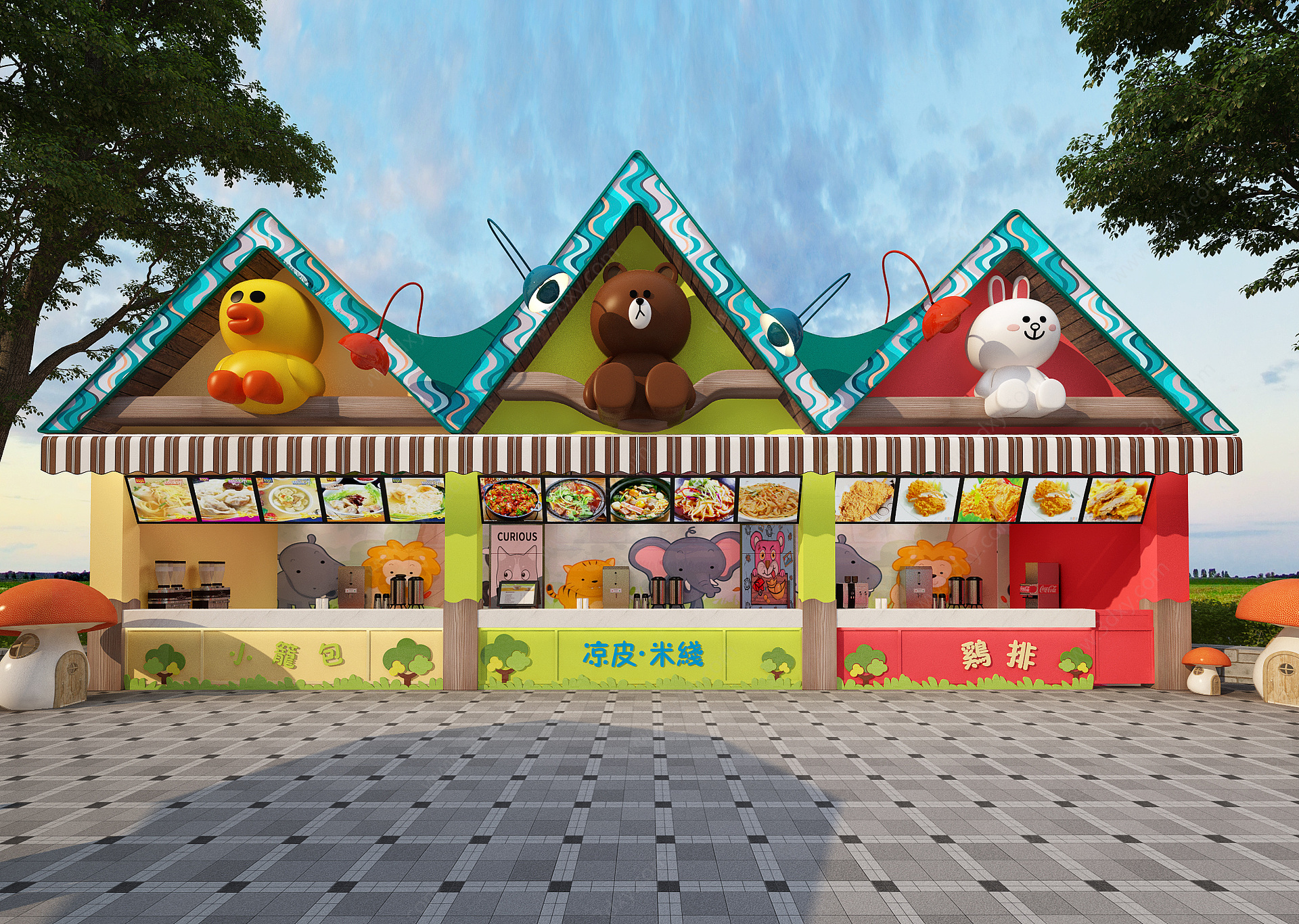 现代儿童乐园3D模型