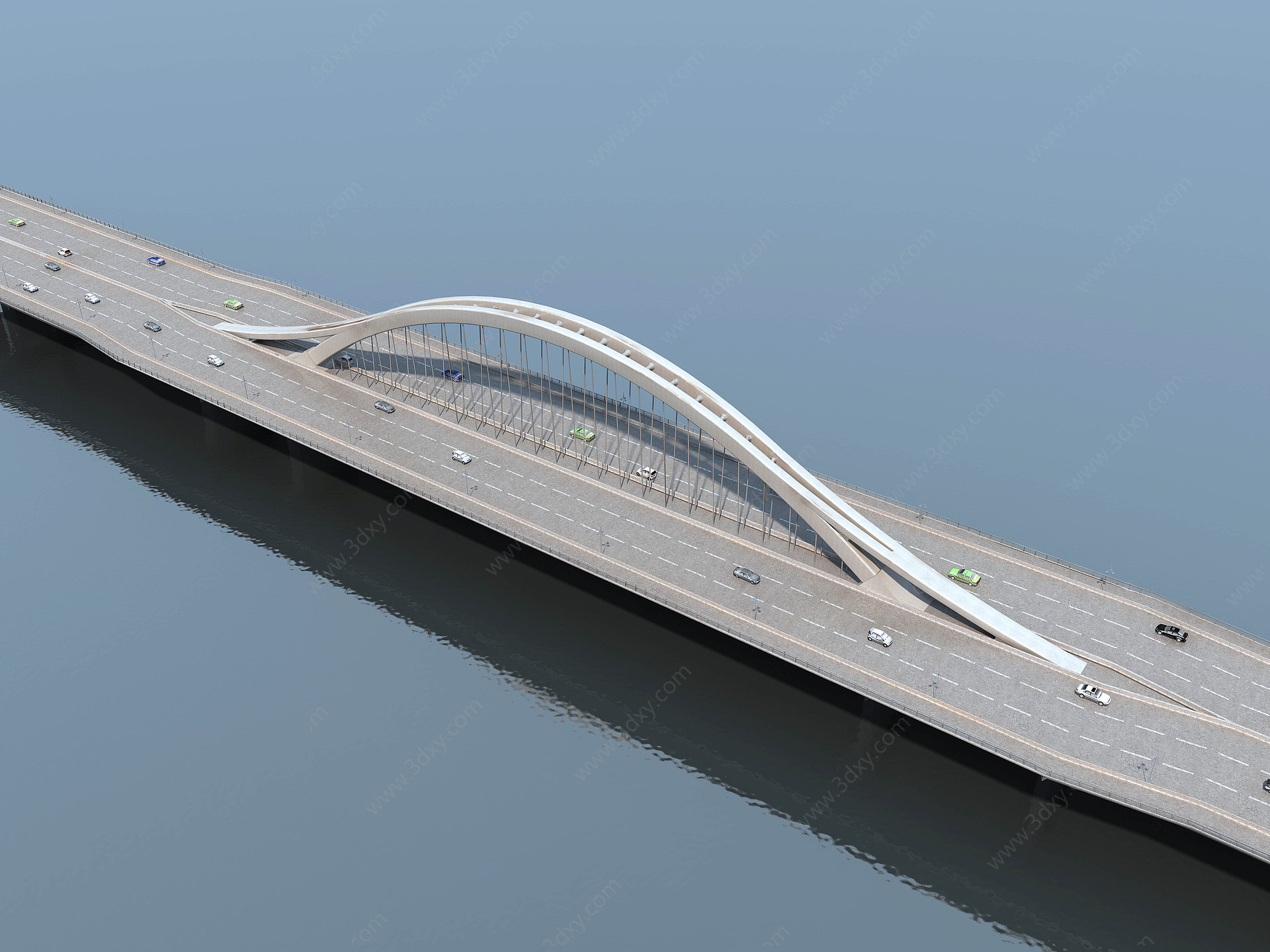 现代大桥创意大桥3D模型