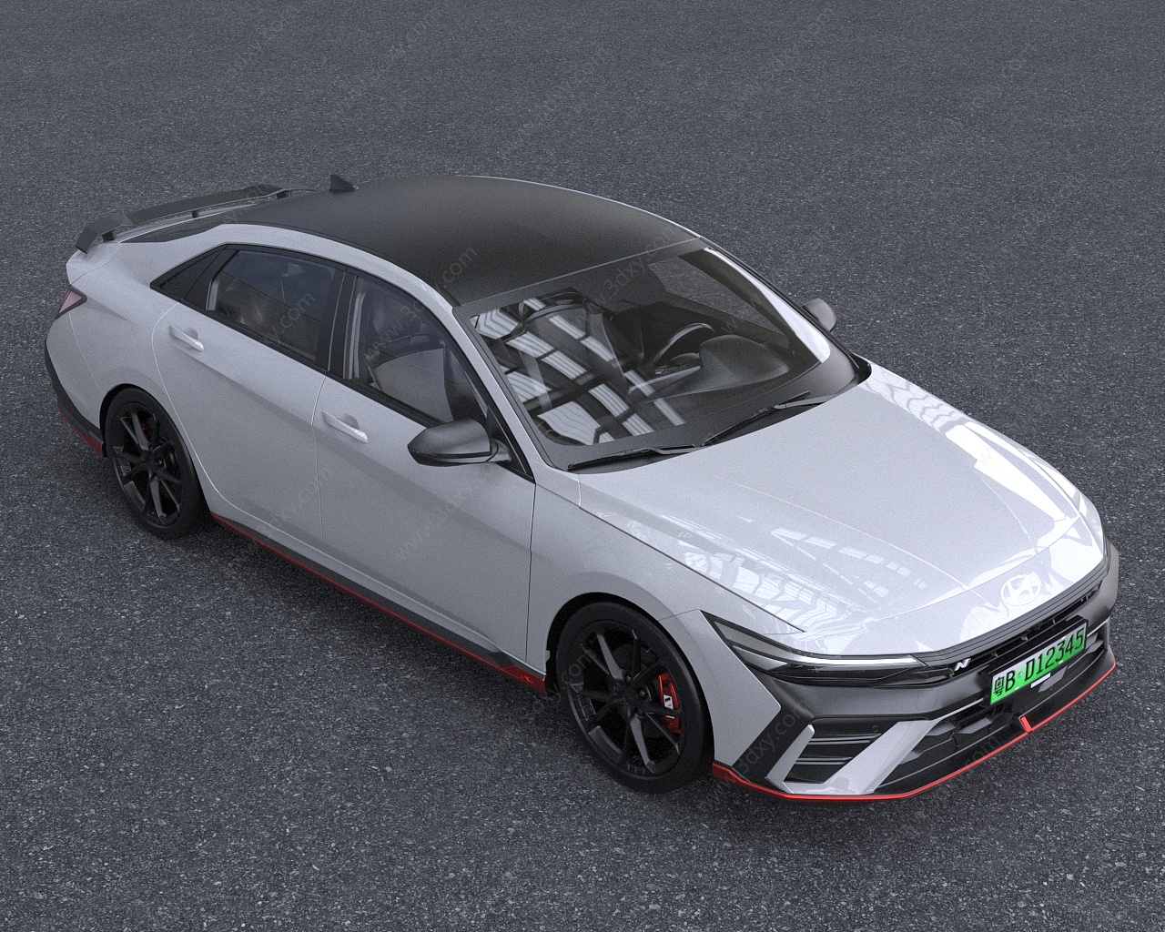 2023款伊兰特新能源汽车3D模型