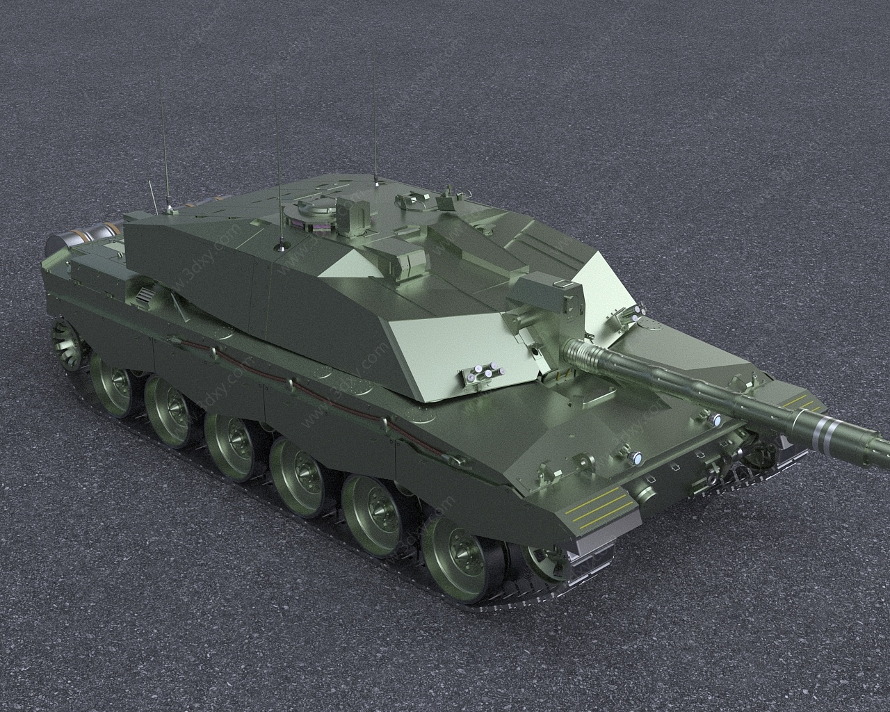 现代化坦克3D模型
