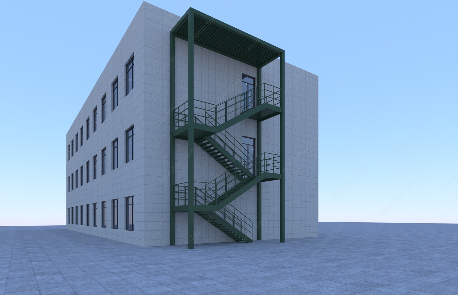 工厂厂房3D模型
