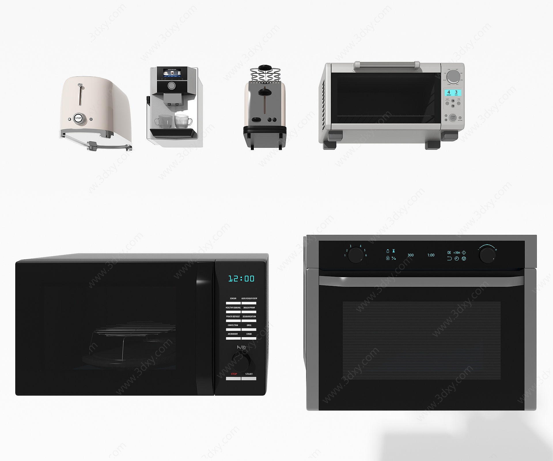厨具烤箱面包机蒸箱洗碗机3D模型