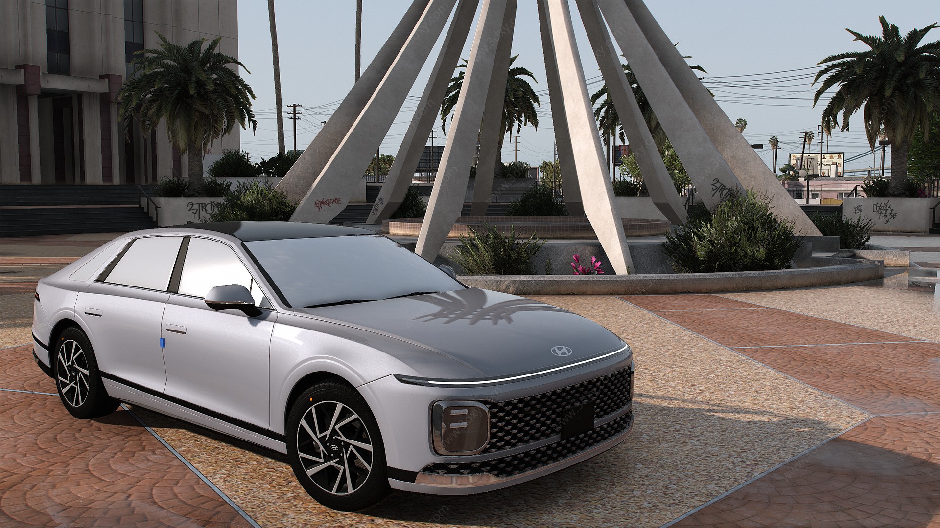 2024款现代雅尊汽车低配版3D模型