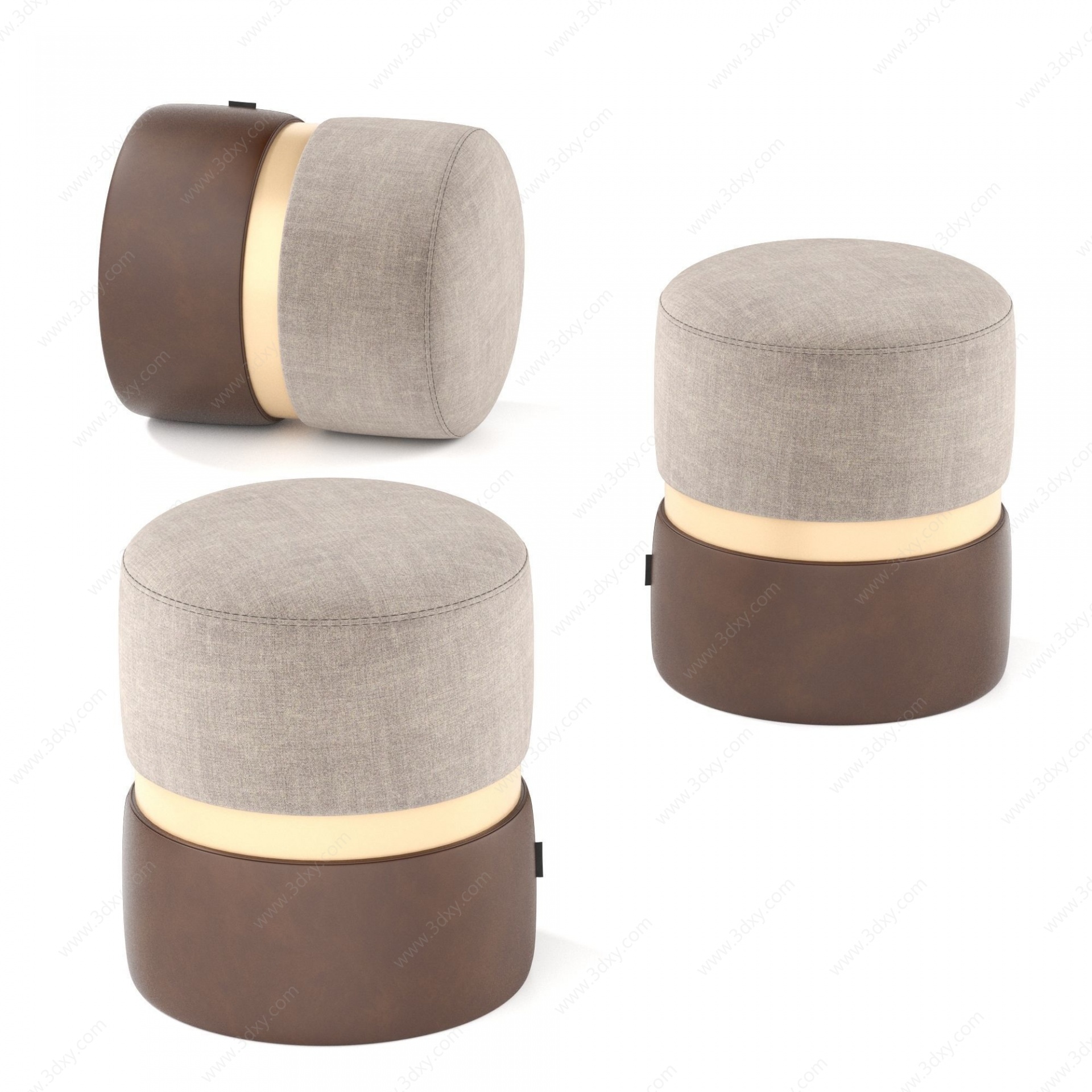 现代沙发凳矮凳换鞋凳3D模型