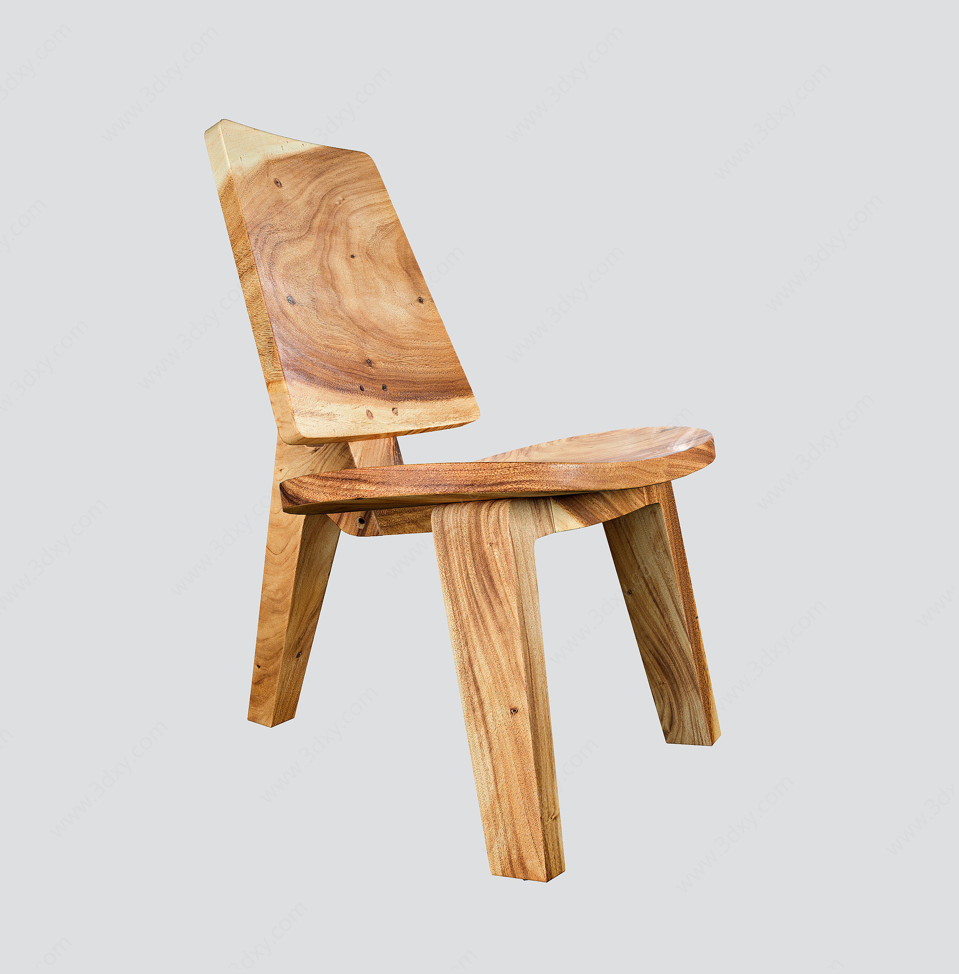 儿童实木单人靠椅小凳子3D模型