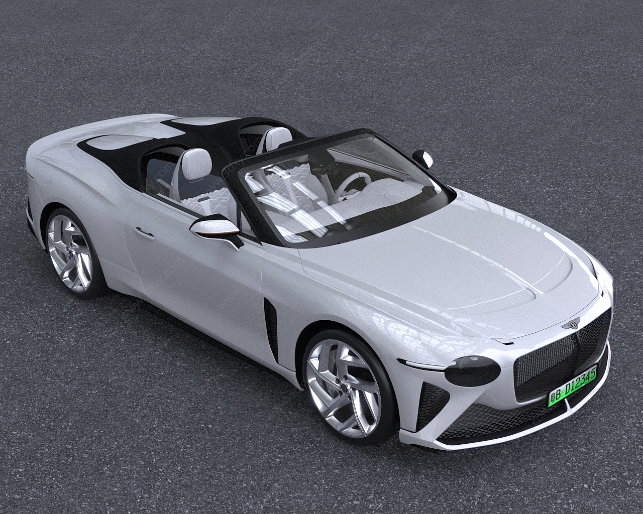 2021宾利穆莱纳汽车低配版3D模型