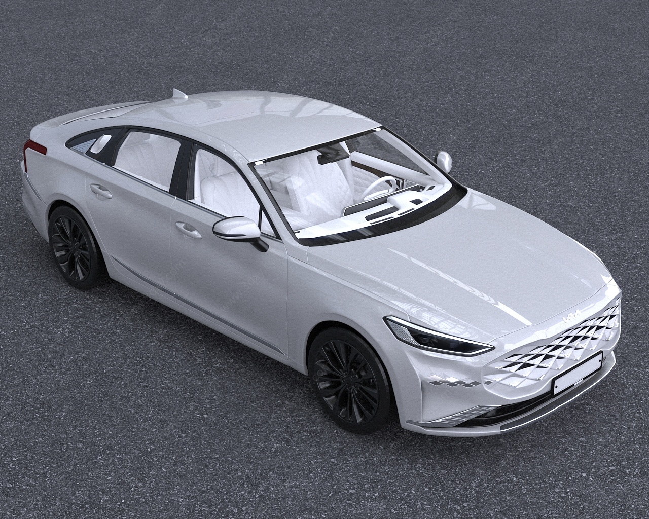 2021款起亚K8汽车低配版3D模型