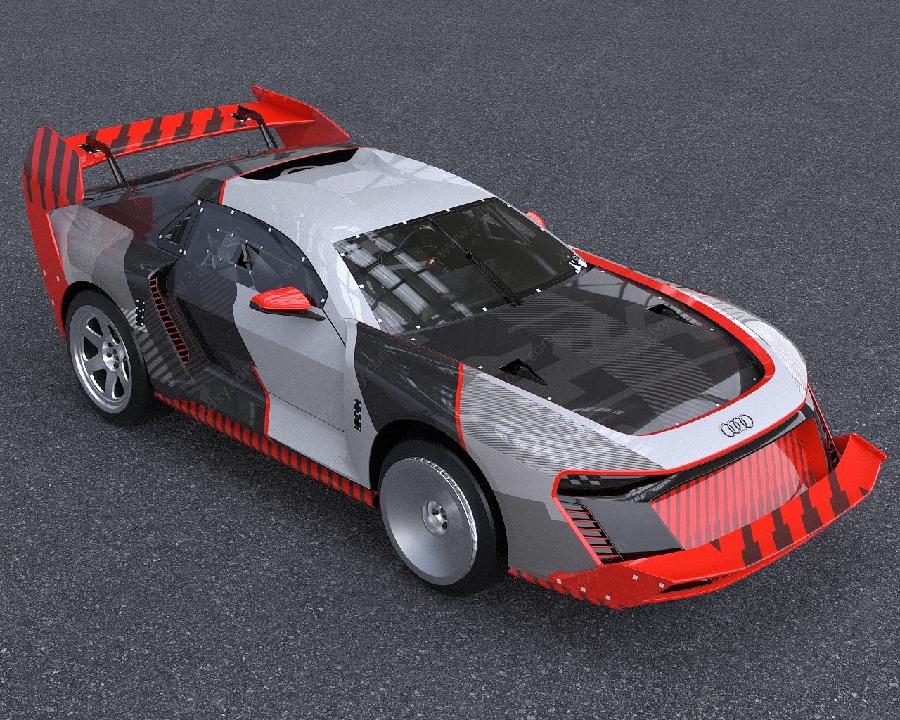 2022款奥迪S1赛车赛车汽车3D模型