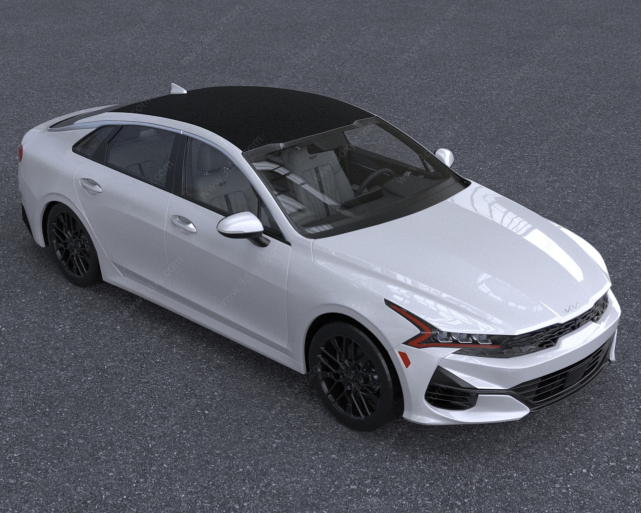 2022起亚轿车汽车低配版3D模型