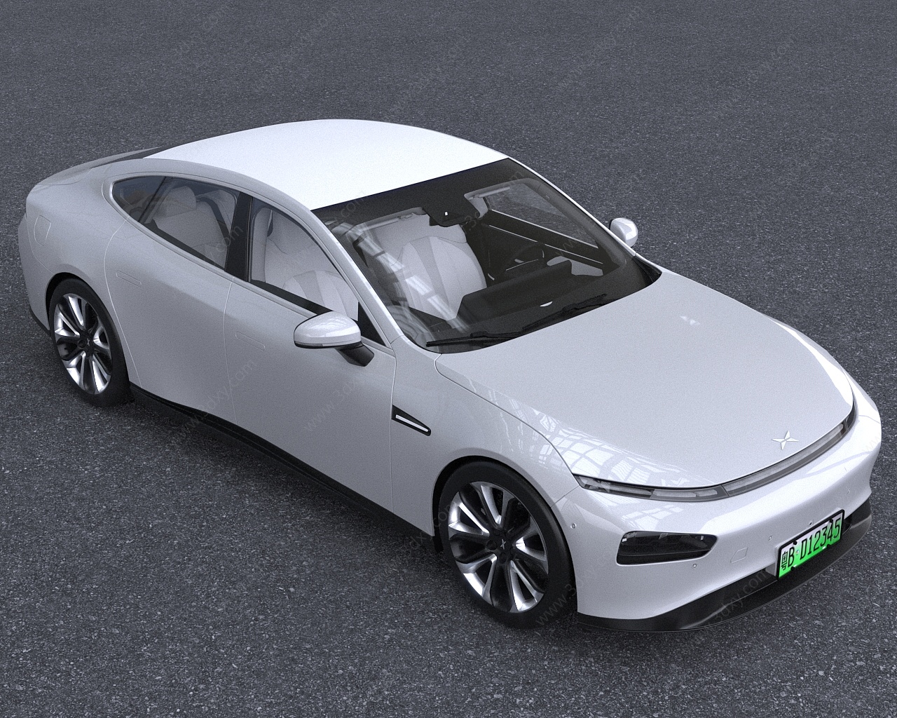 2023款小鹏P7新能源汽车3D模型