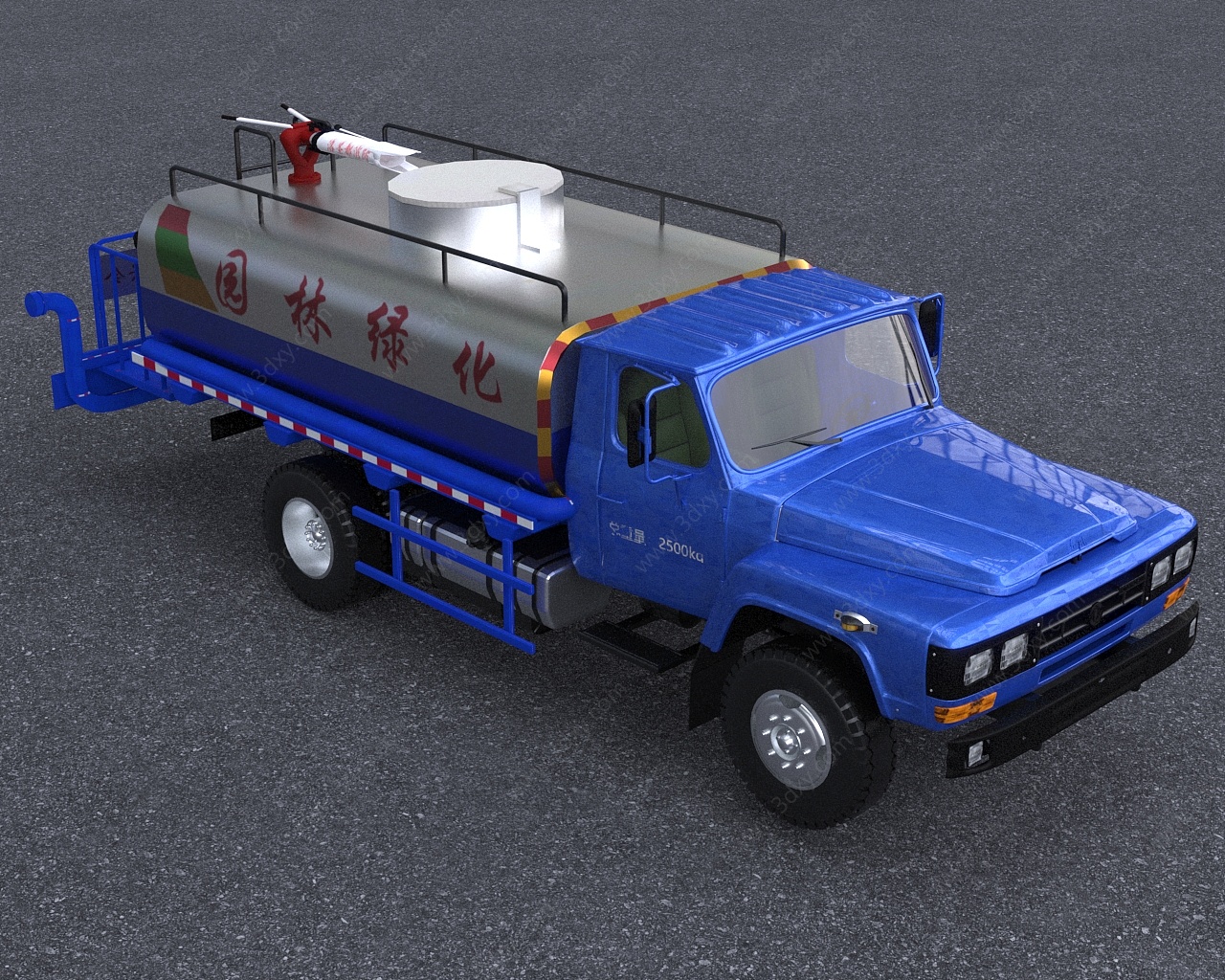 80年代东风经典卡车洒水车3D模型