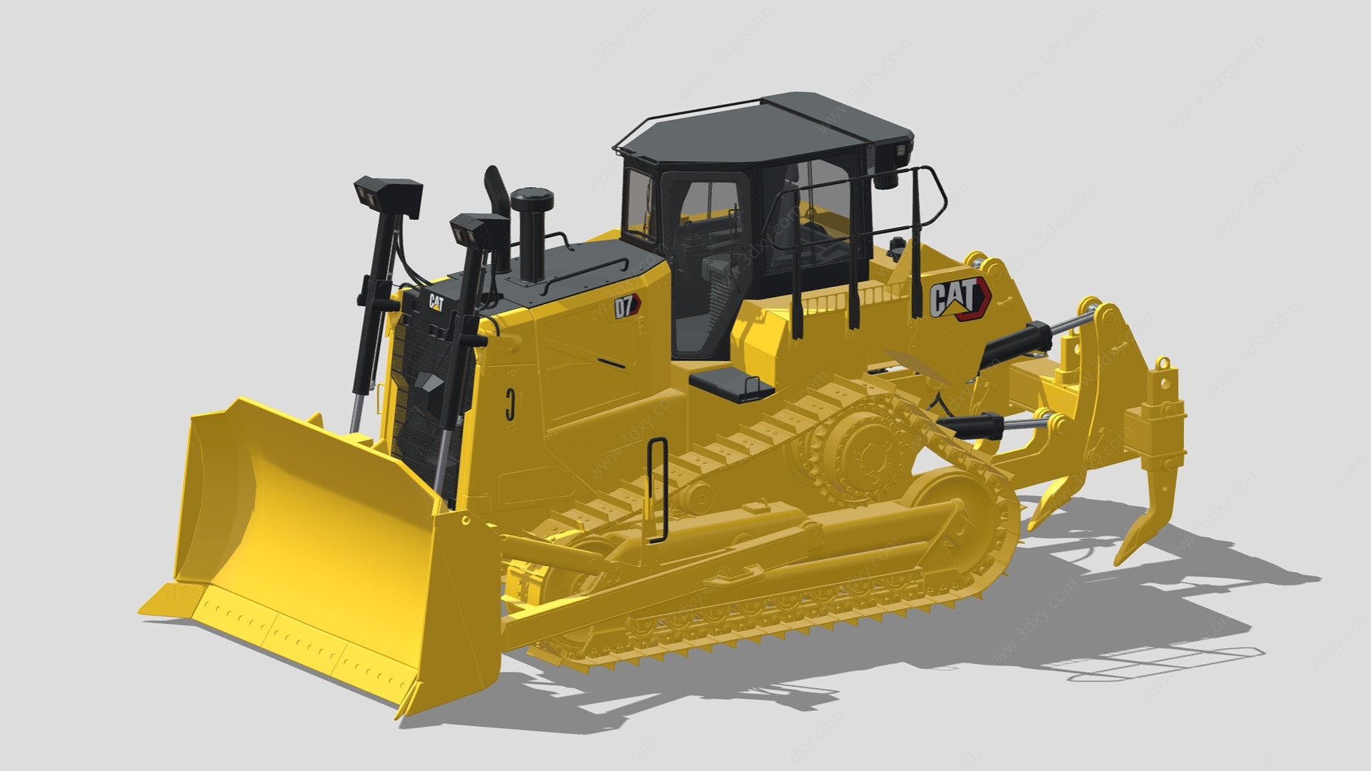 工程车辆施工器械推土机3D模型