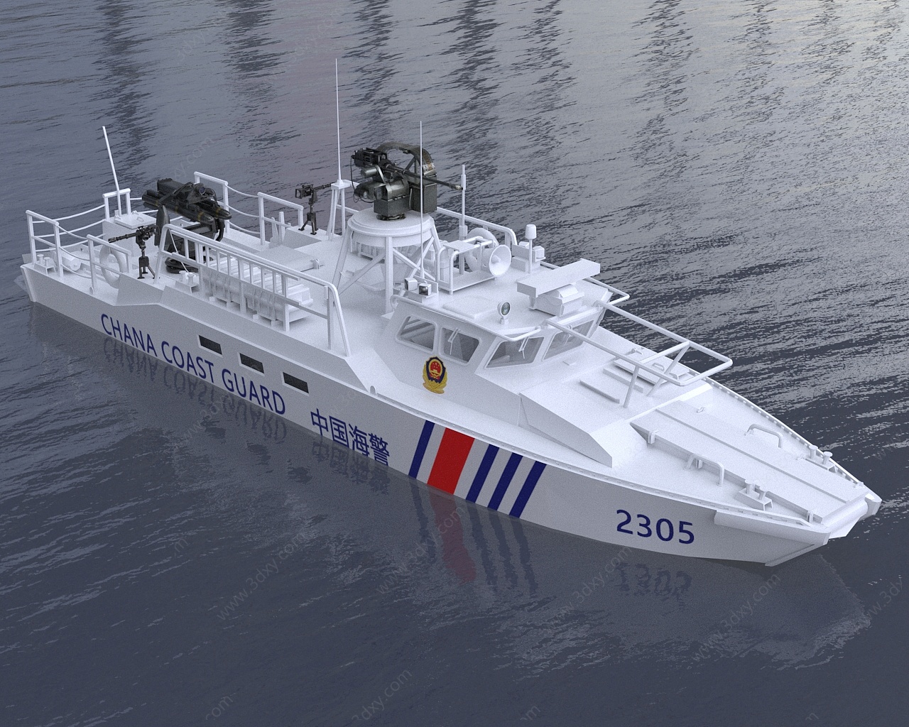 中国海警巡逻艇3D模型
