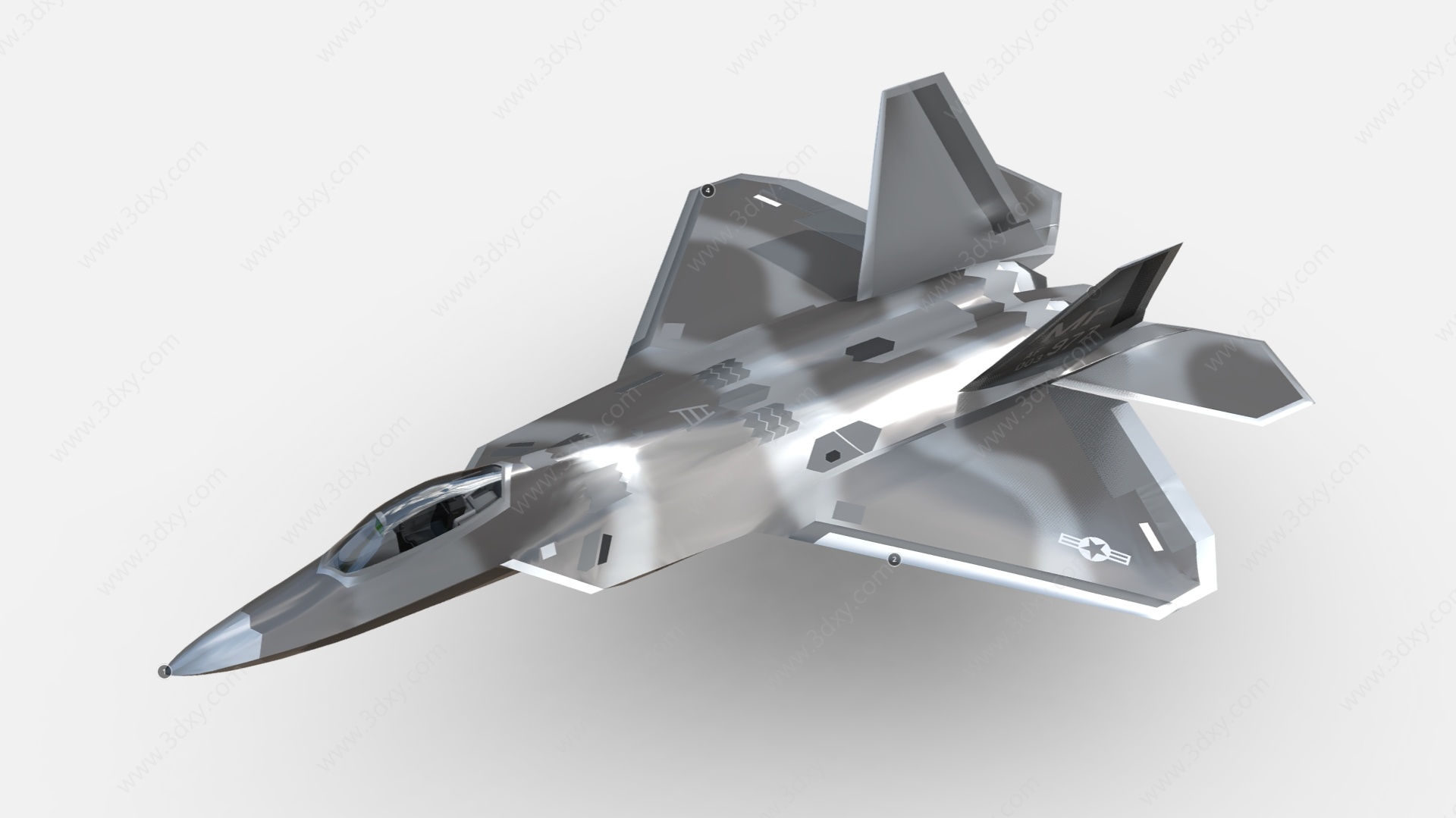 飞机猛禽战斗机战机隐身3D模型