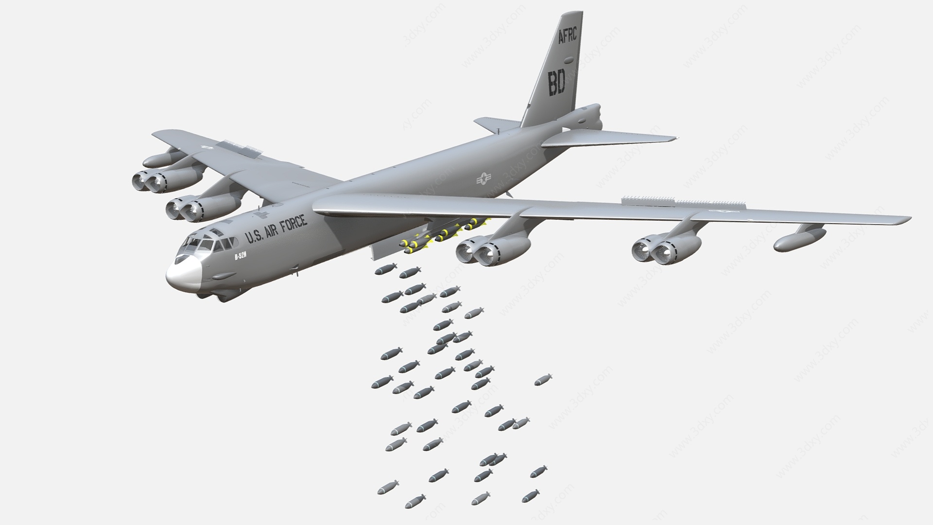 轰炸机战斗机航空炸弹模型3D模型