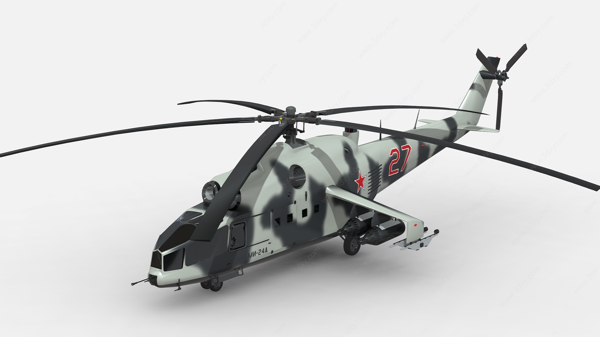 直升机飞机军用飞机3D模型