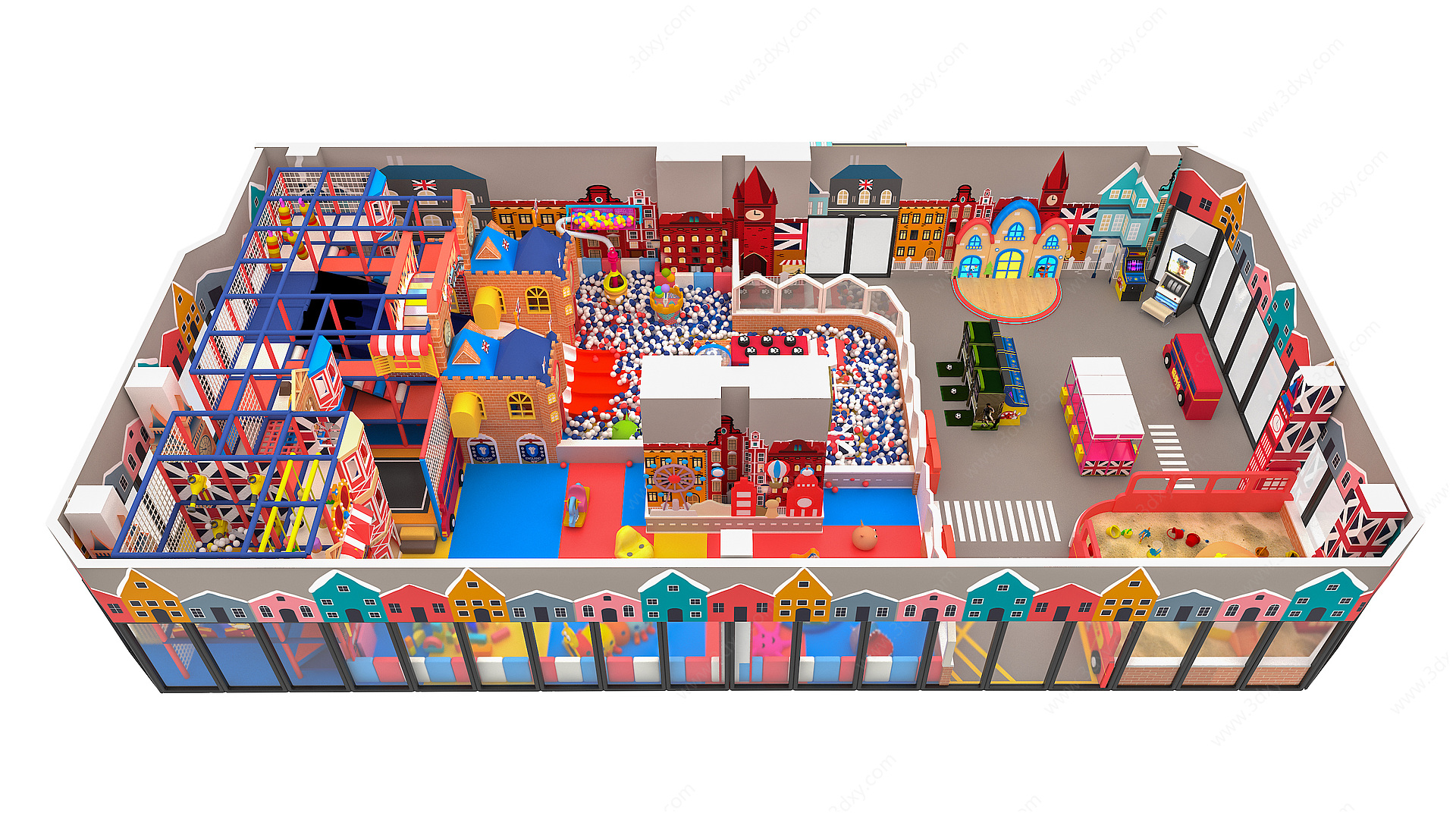现代儿童娱乐游乐场3D模型