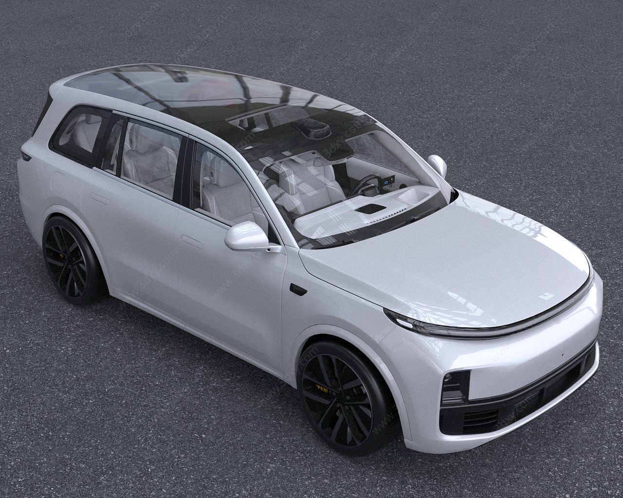 2023款理想L9新能源汽车3D模型