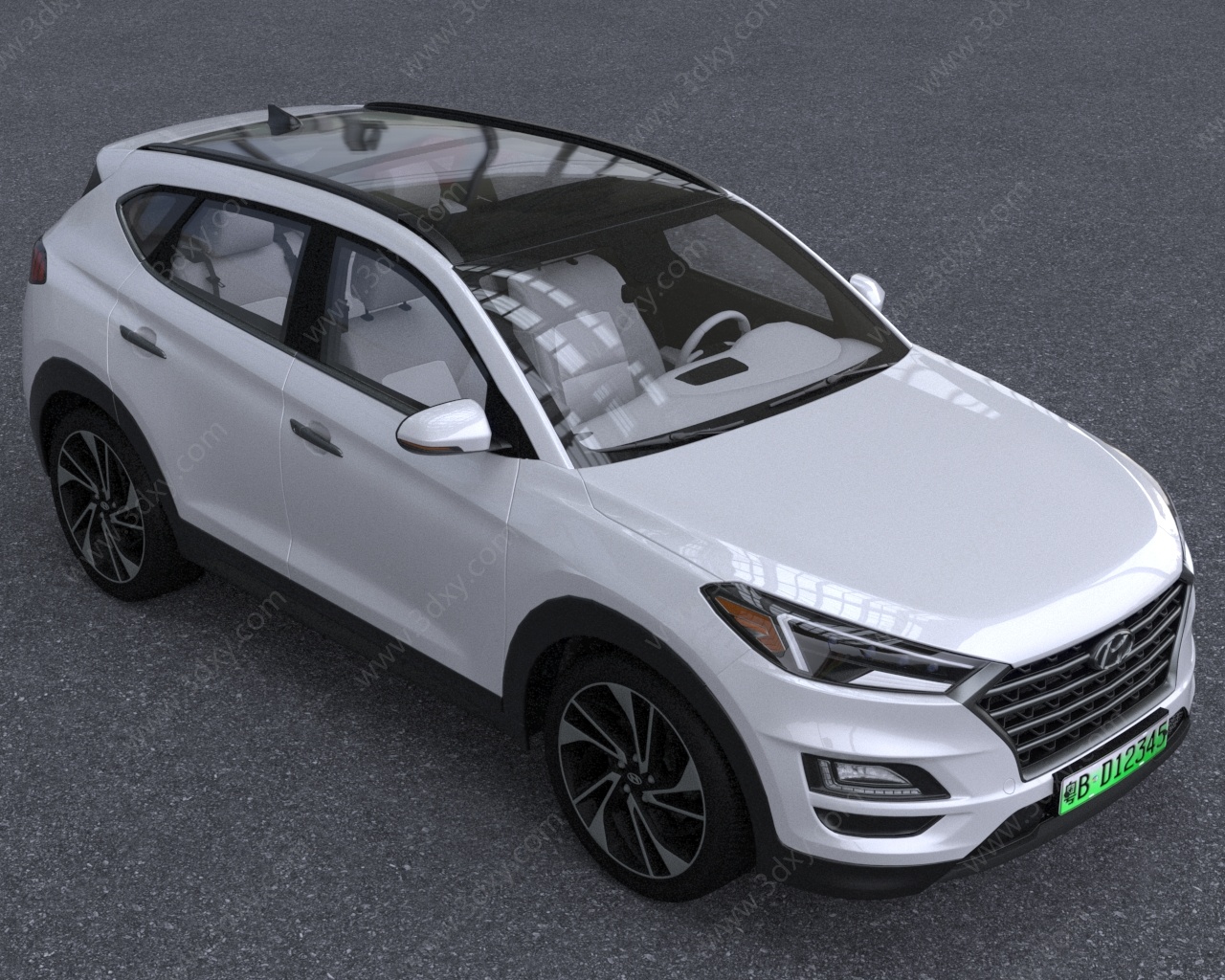 2020款现代新能源途胜汽车3D模型