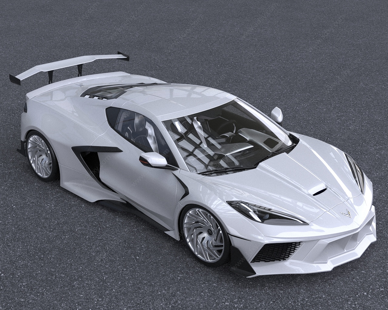 2021雪弗莱克尔维特跑车3D模型