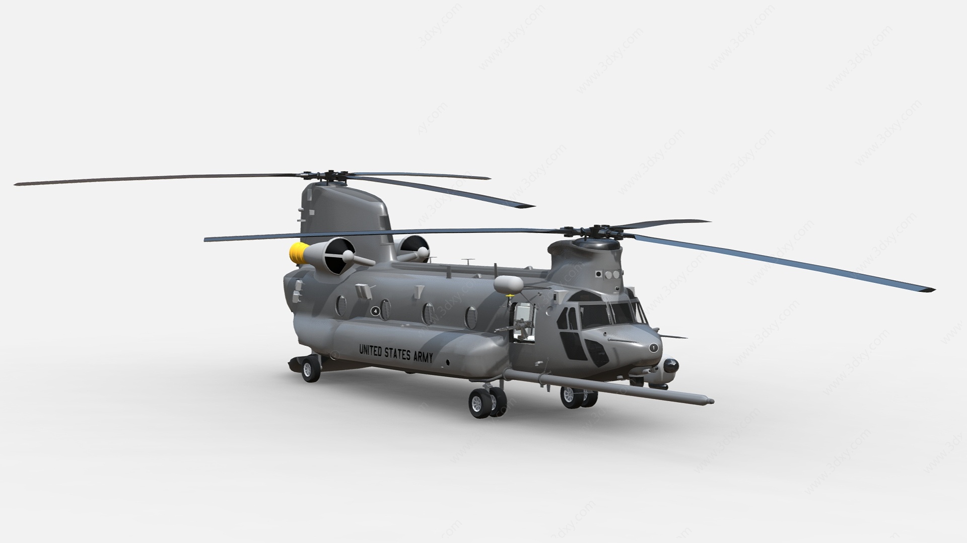 鱼鹰运输机武装直升机3D模型
