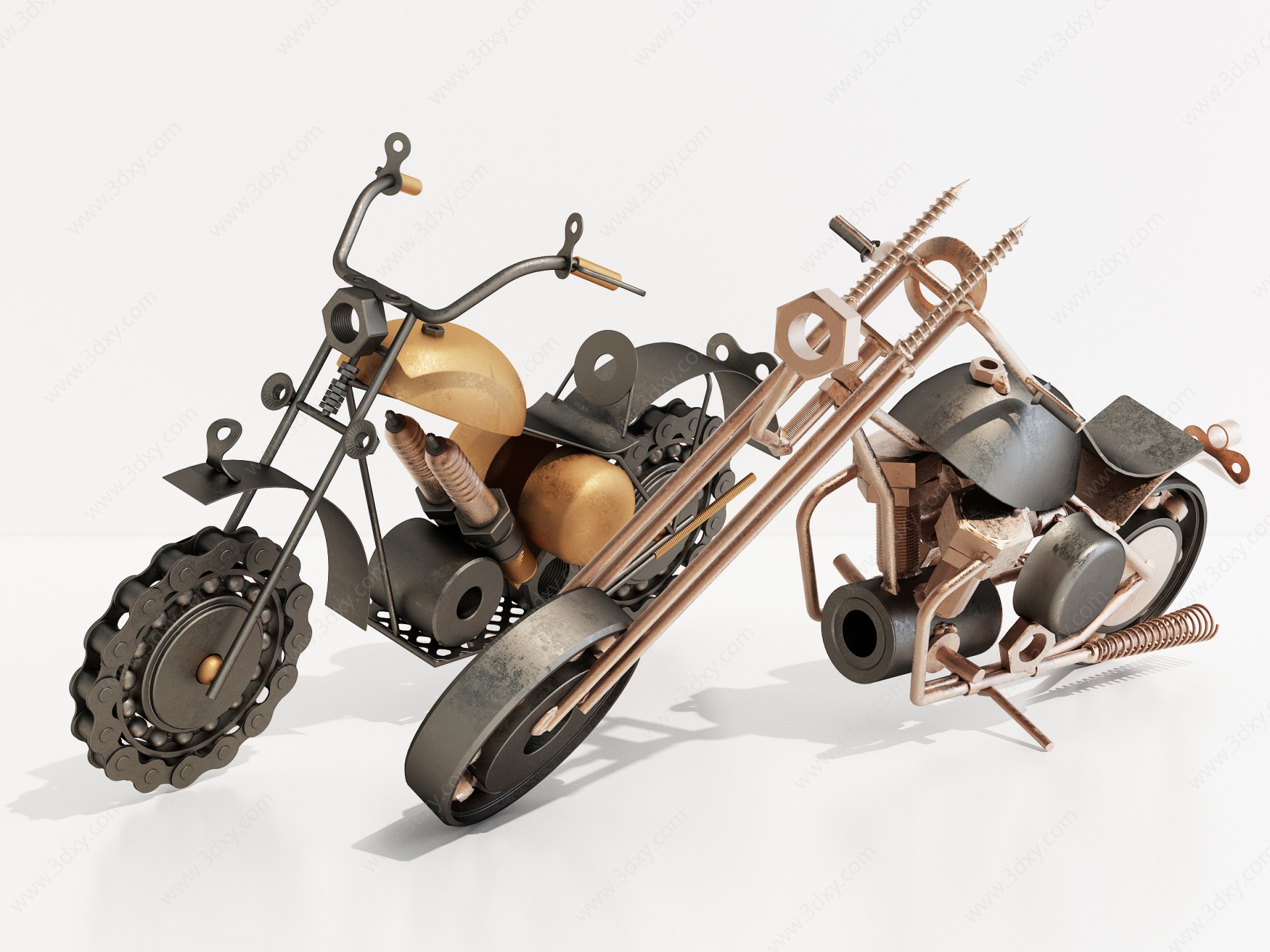 摩托车工艺品摆件3D模型