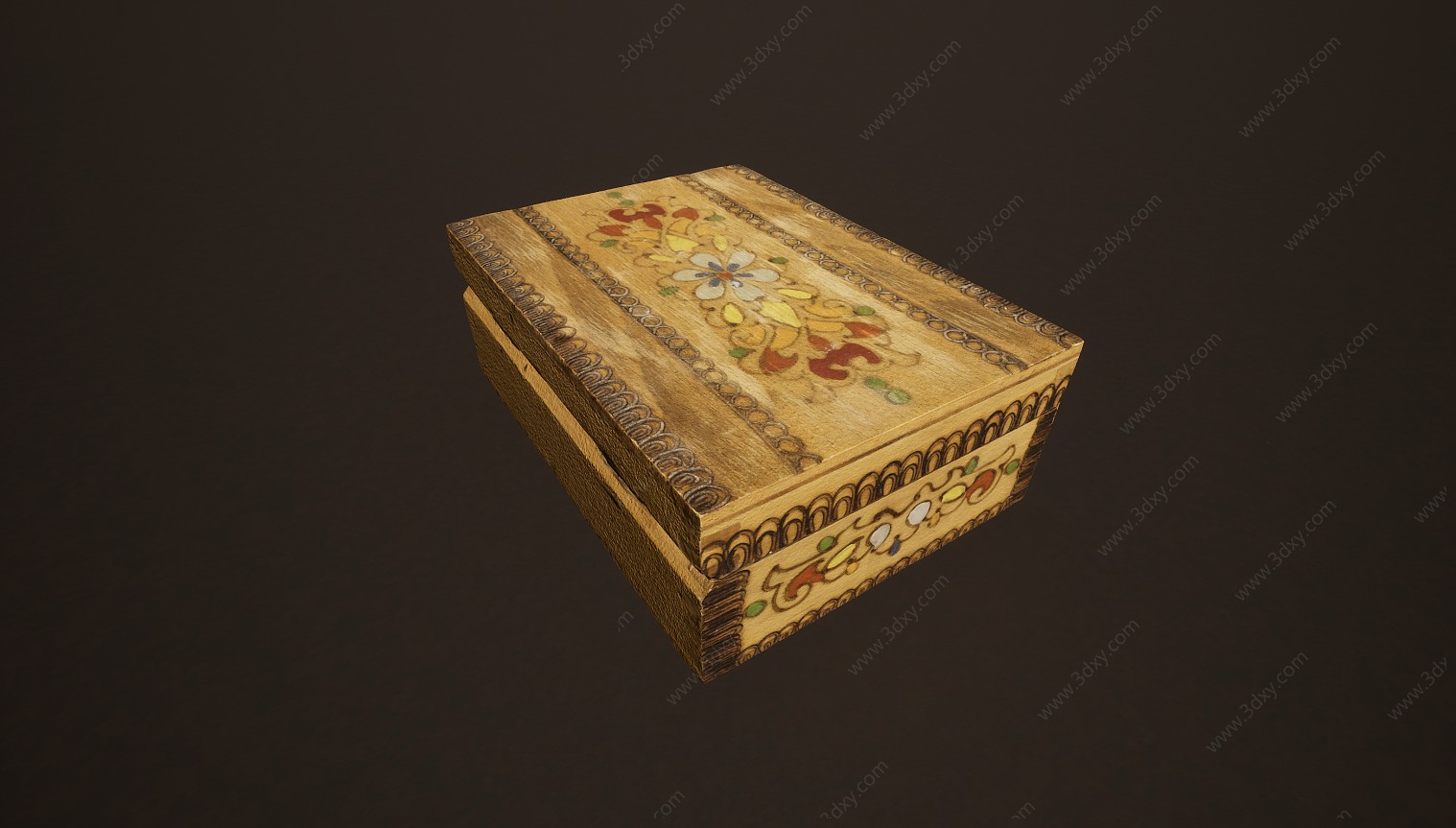 古代文物老物件盒子3D模型