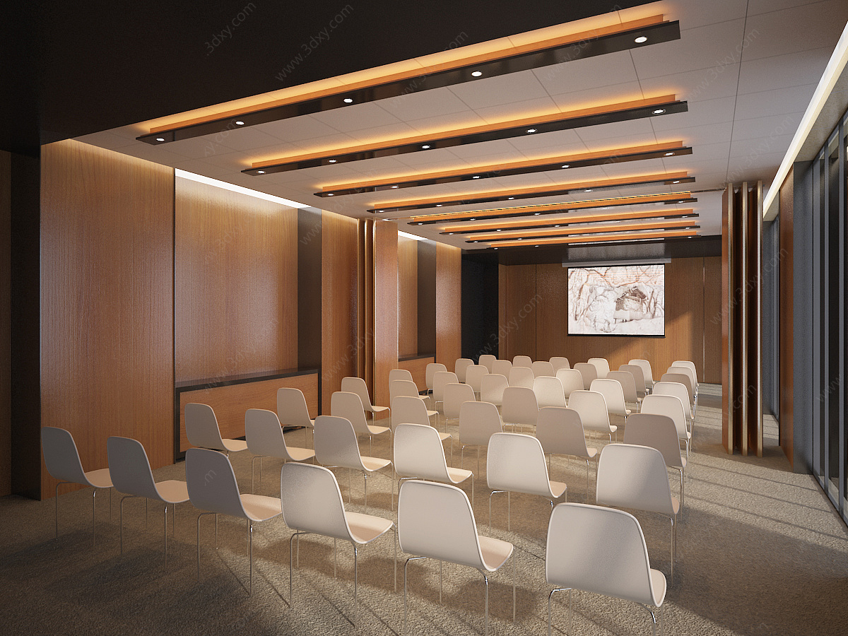 大型会议室多功能室3D模型